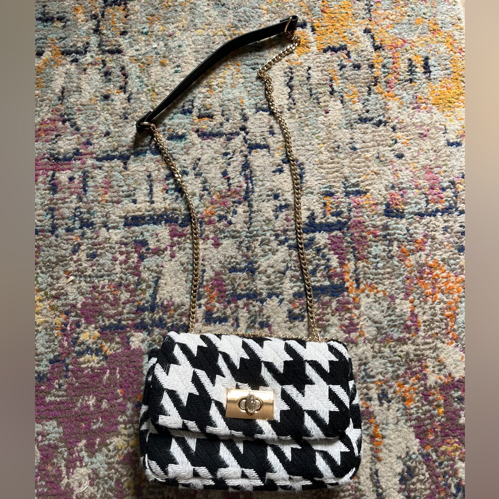 Crossbody H&M Black & White Houndstooth